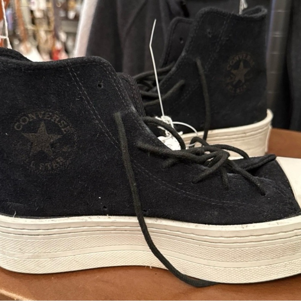 Converse Black and White Platform Shoes